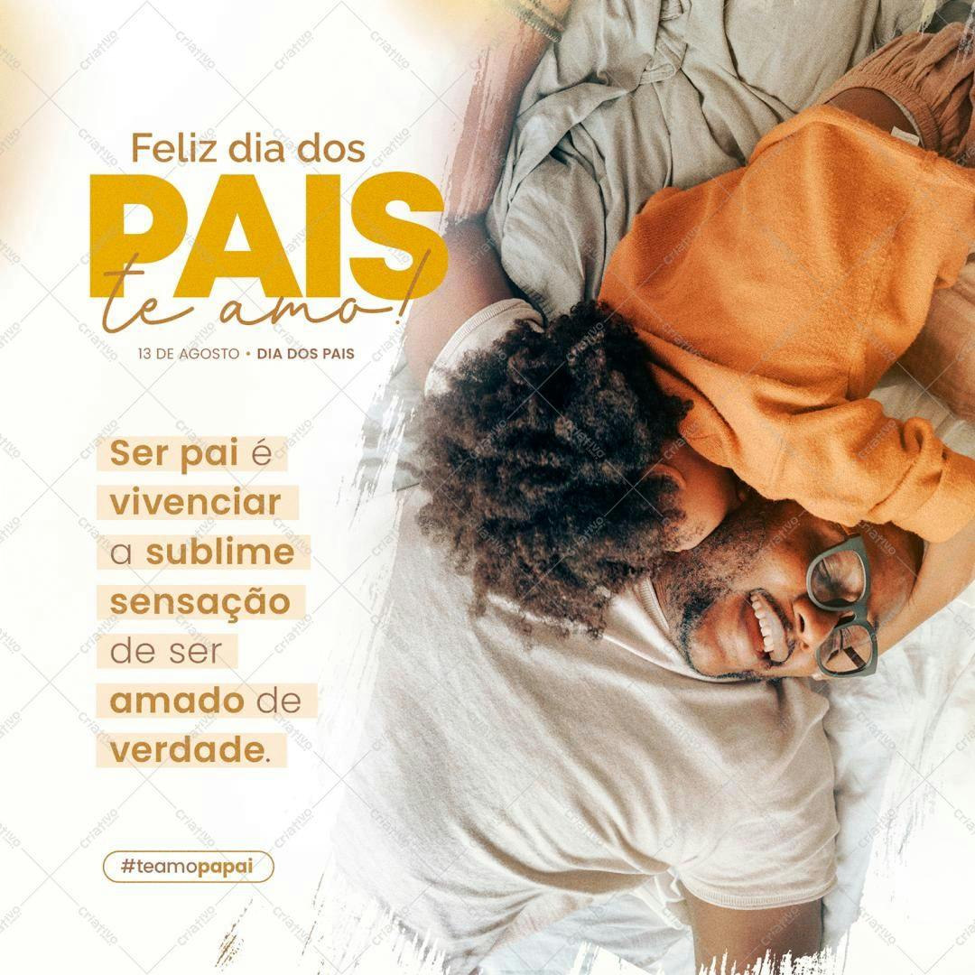 Post para Redes Sociais Dia dos Pais PSD Editável