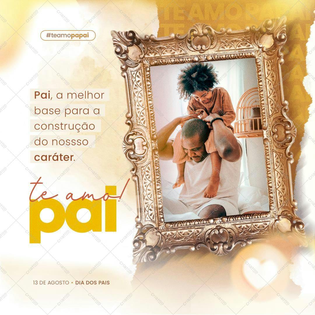 Post para Instagram Dia dos Pais PSD Editável