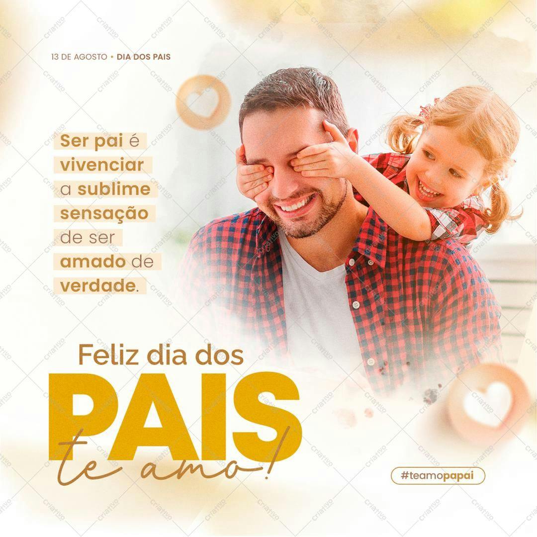 Post para Redes Sociais Dia dos Pais PSD Editável