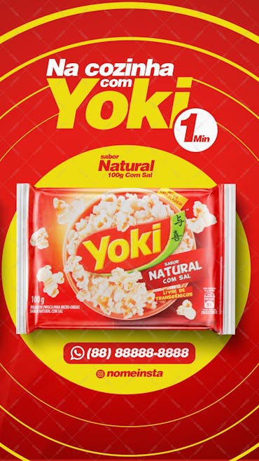 Na Cozinha Com Yoki Pipoca De Micro-Ondas Sabor Natural