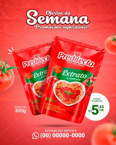 Oferta da semana supermercado molho de tomate predilecta