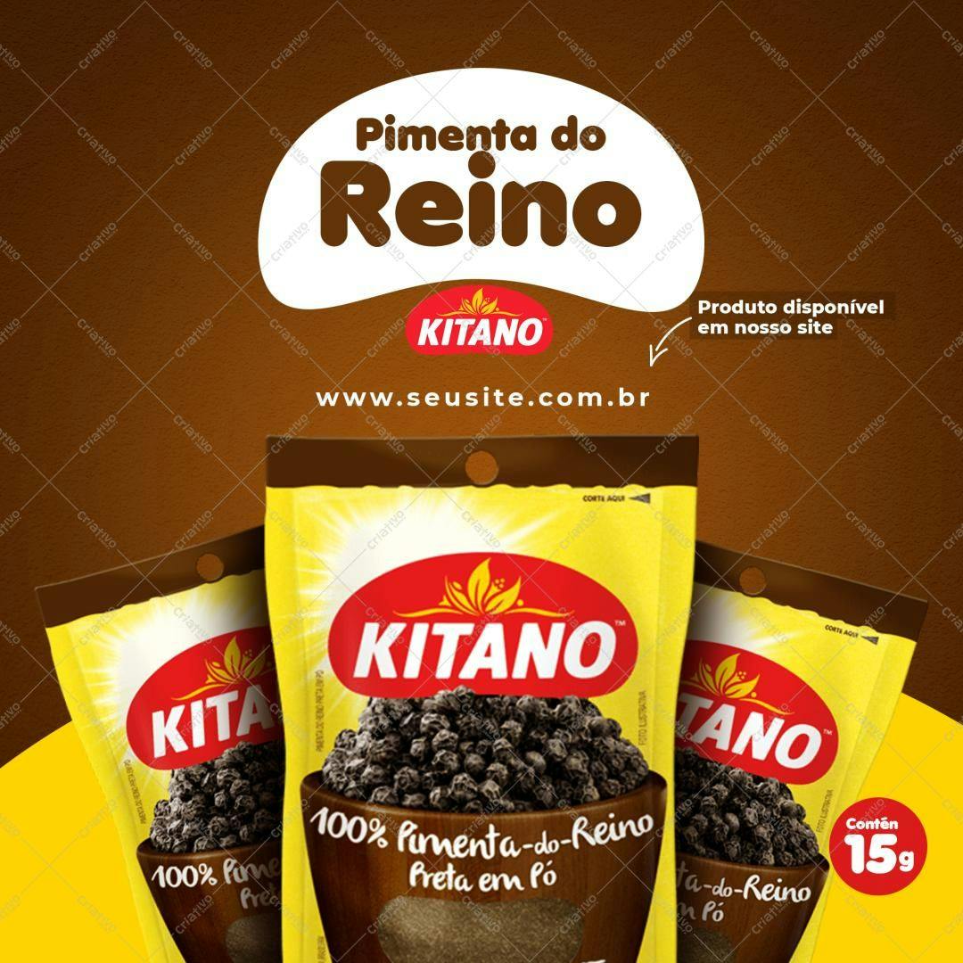 Embalagem para Pimenta do Reino PSD Editável