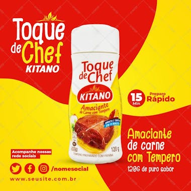 Supermercados promoção amaciante de carne