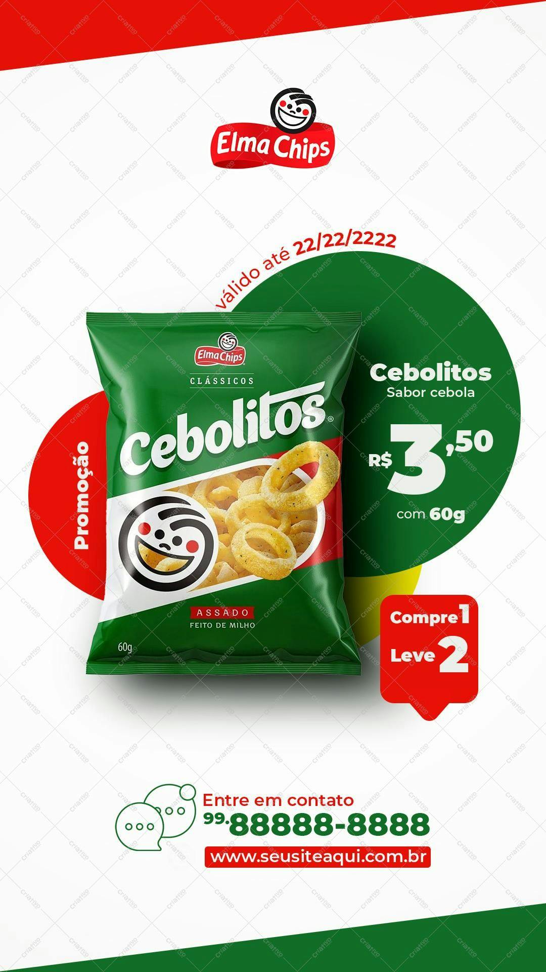 Embalagem de Salgadinho para Promoção PSD Editável