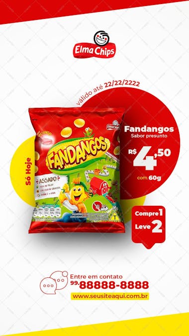 Só hoje promoção elma chips supermercados