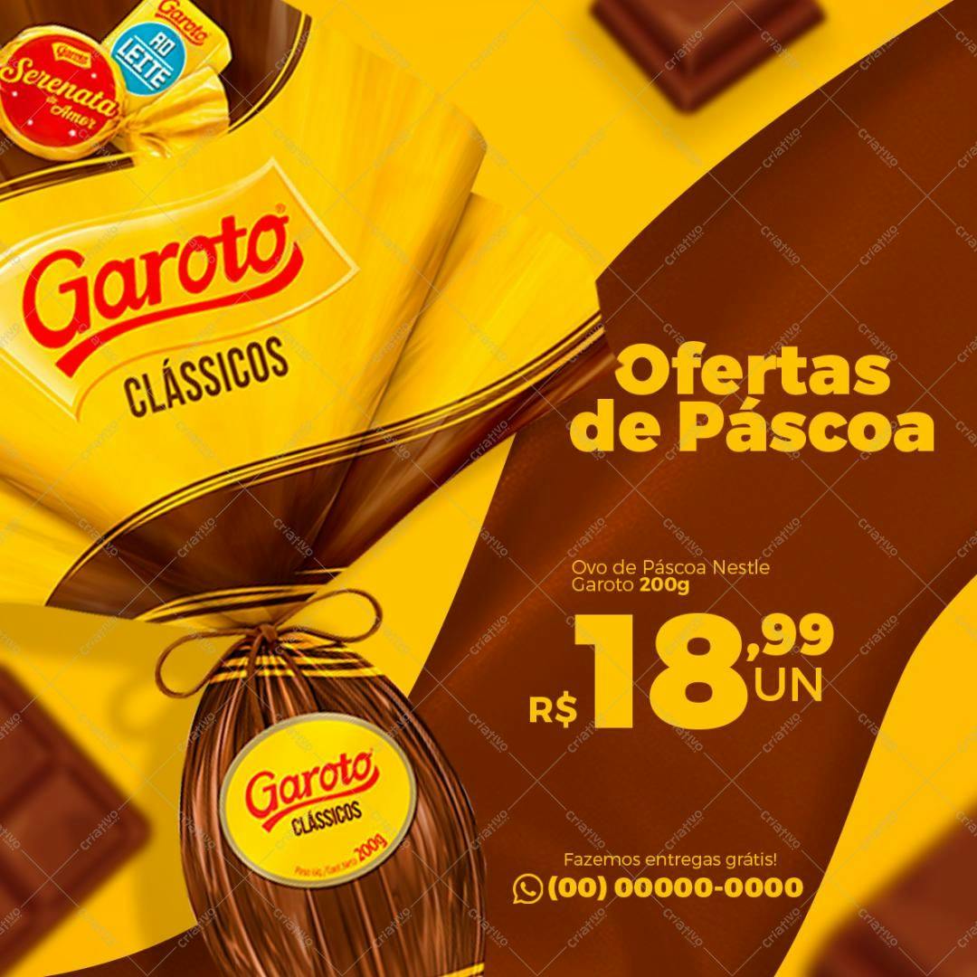 Banner Ofertas de Páscoa PSD Editável