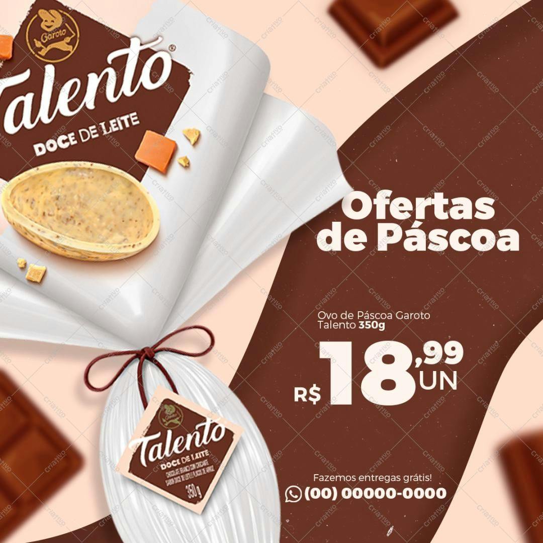 Mockup Ovo de Páscoa Talento PSD Editável