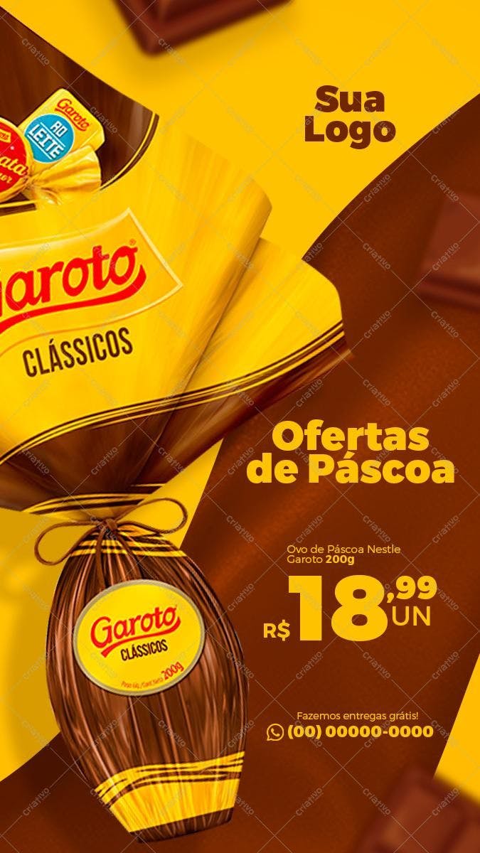 Banner Ofertas de Páscoa PSD Editável