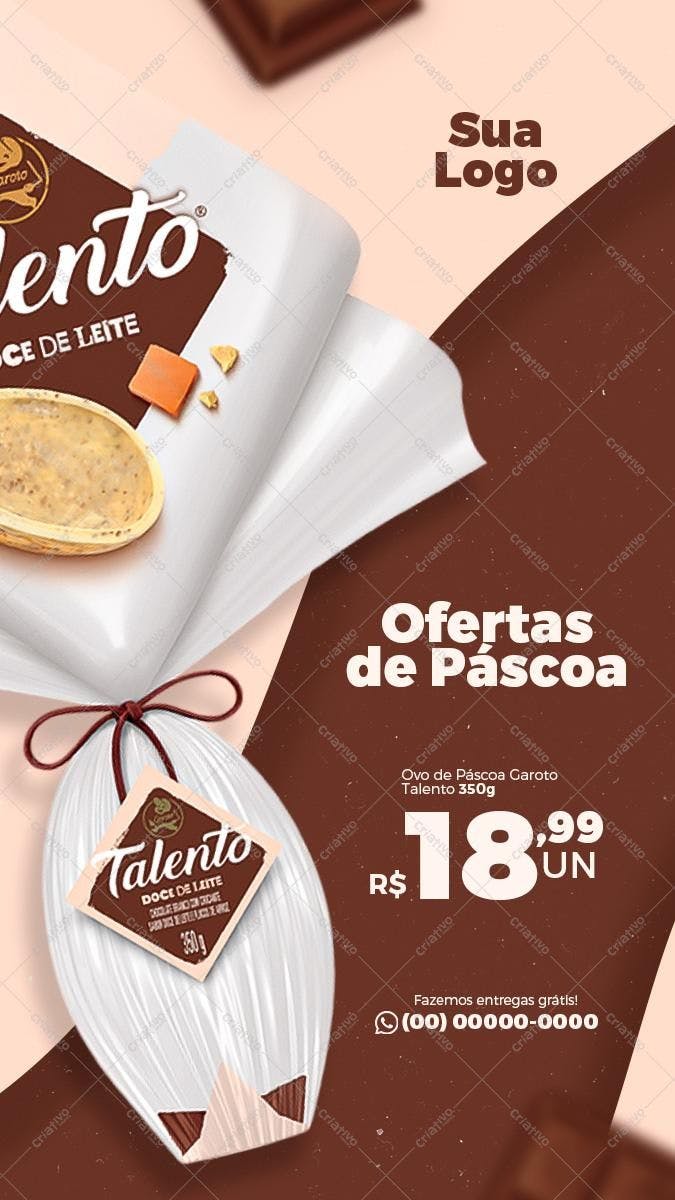 Mockup Ovo de Páscoa Talento PSD Editável