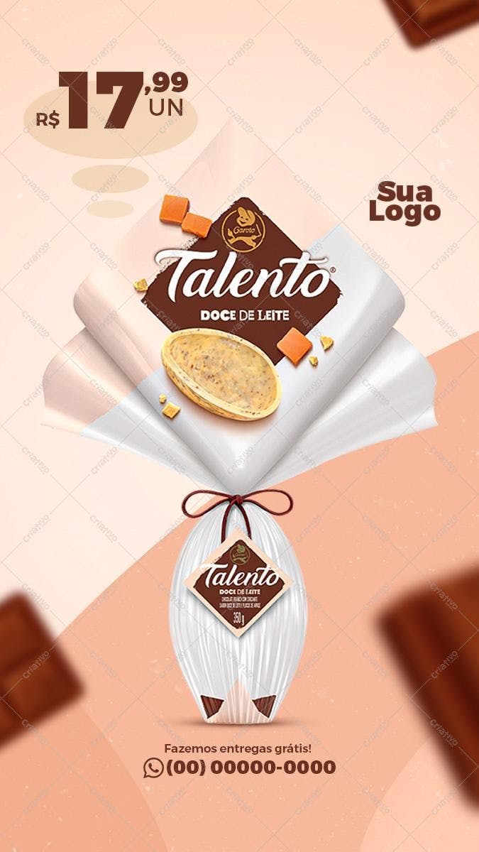 Modelo de Embalagem de Ovo de Páscoa PSD Editável