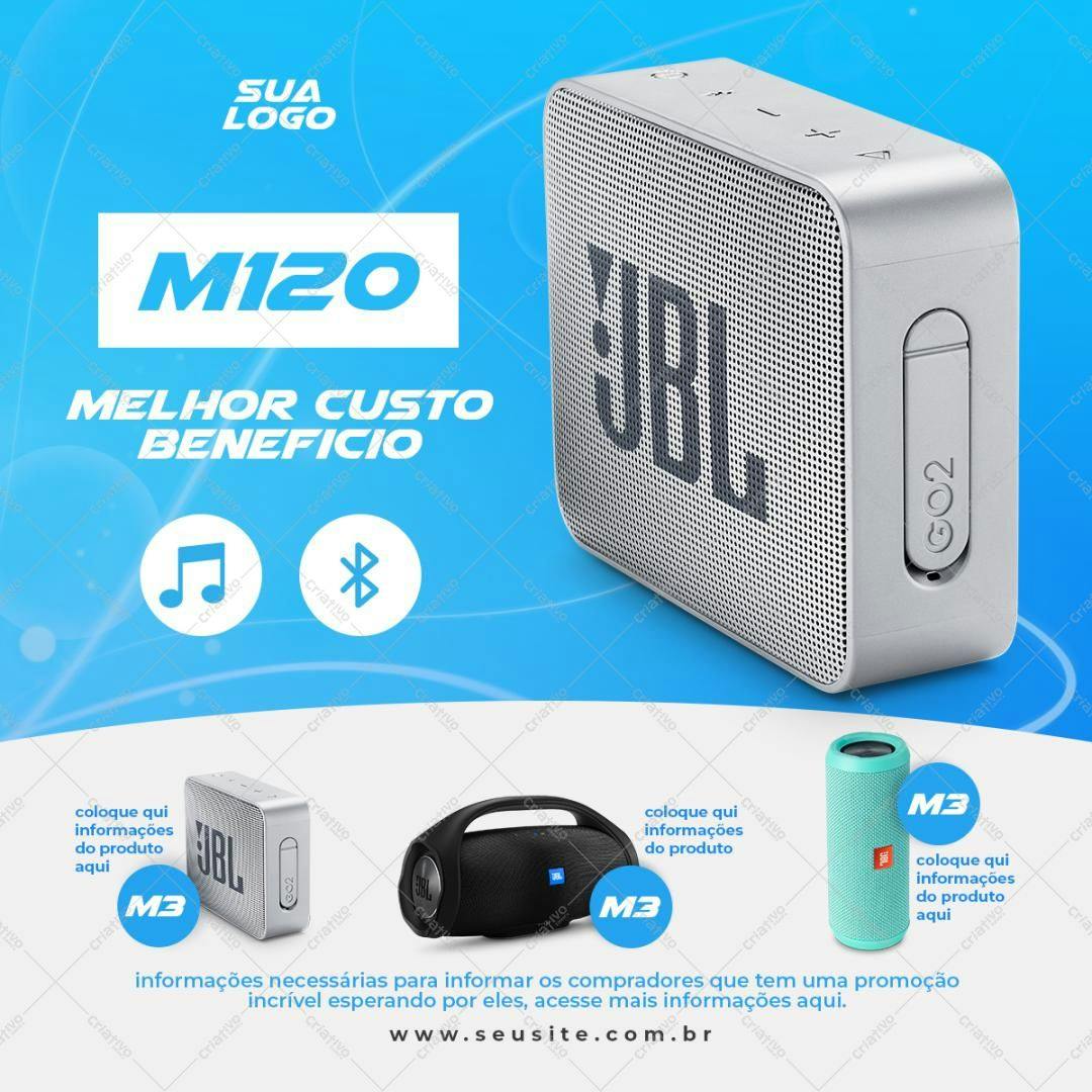 Modelo de Caixas de Som JBL PSD Editável