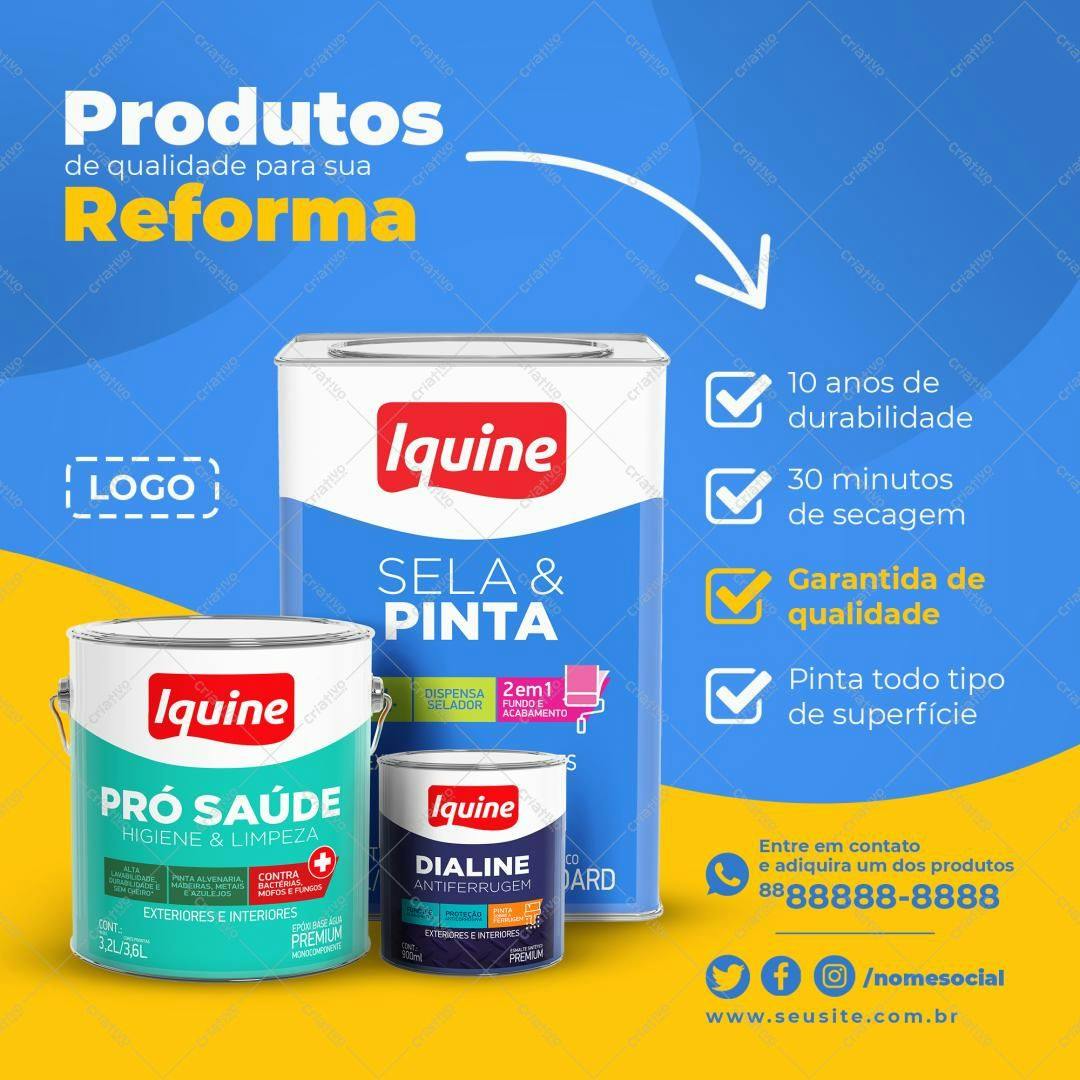 Pack de Tinta para Reforma PSD Editável