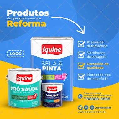 Reforma rápida e profissional com tintas iquine