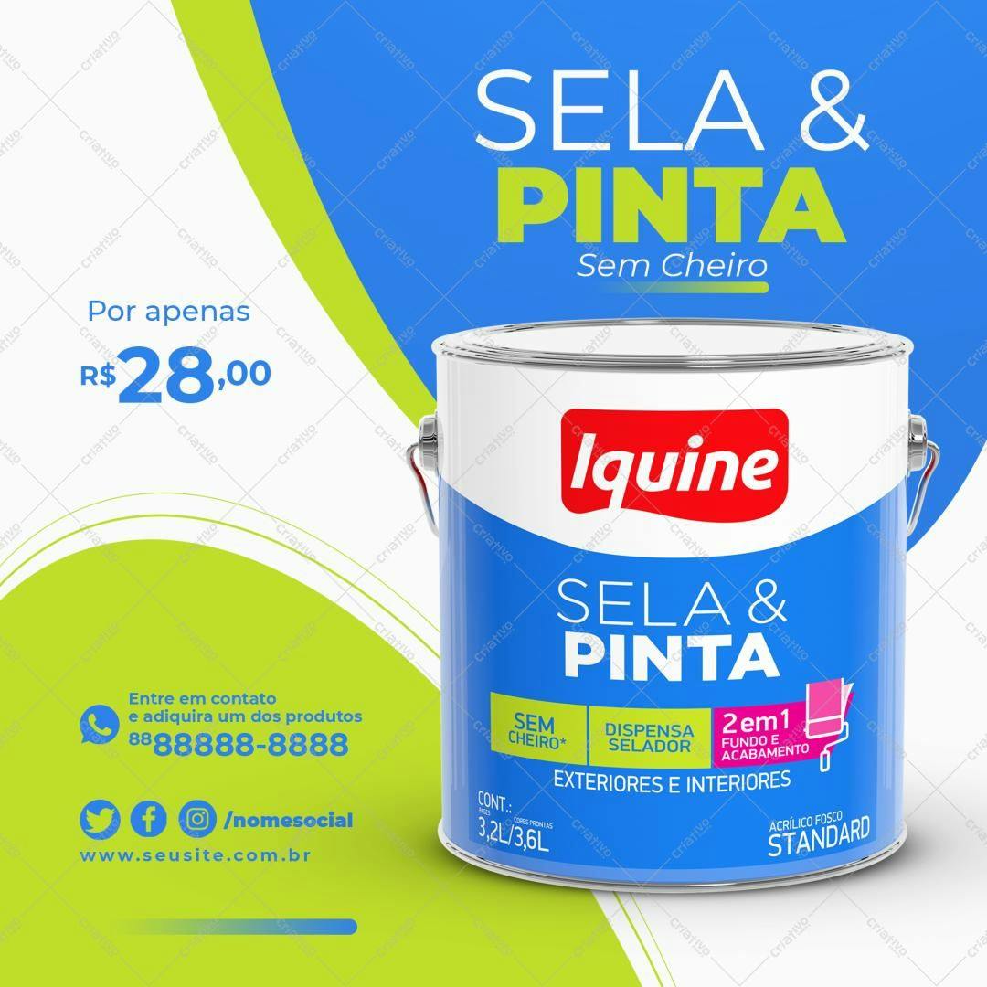 Banner para Propaganda de Tinta Iquine PSD Editável