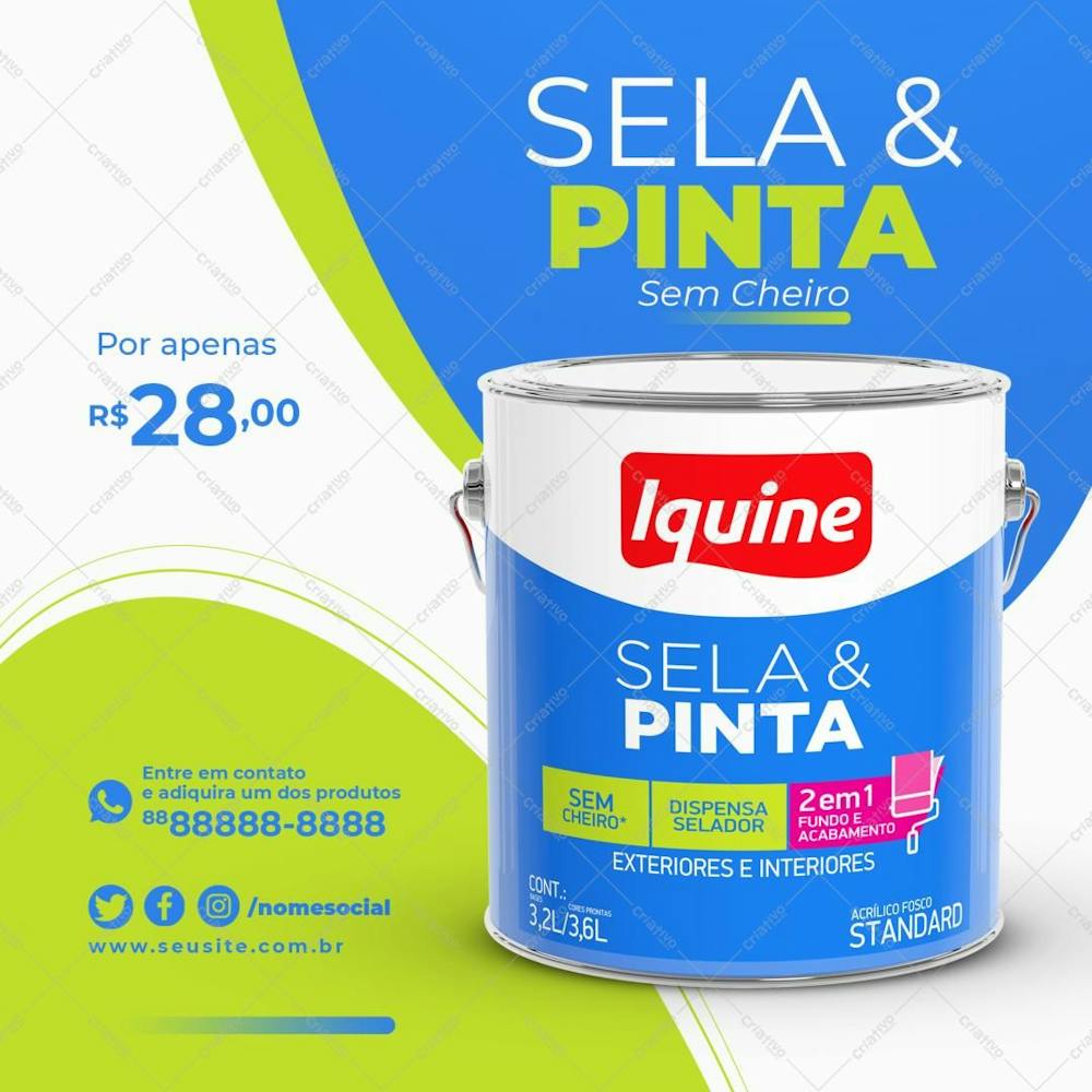 Tinta Iquine Fundo E Acabamento Produtos Armazém