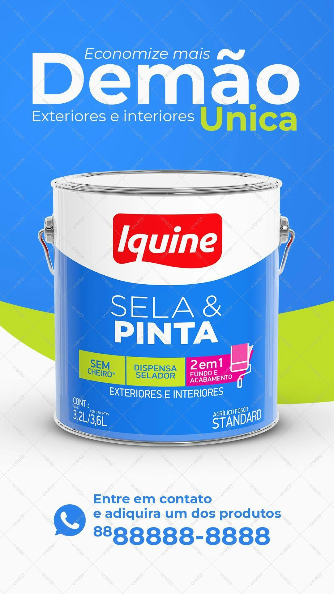 Latas de Tinta Demão Única PSD Editável