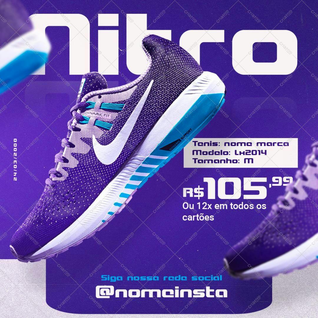 Mockup de Tênis Roxo para E-commerce PSD Editável