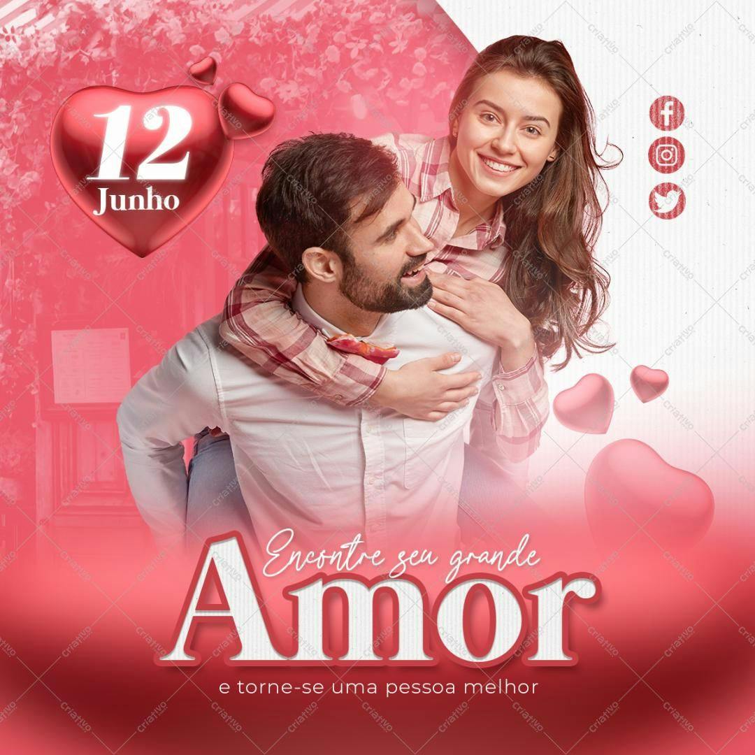 Flyer para o Dia dos Namorados PSD Editável