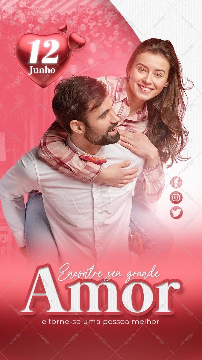 Flyer para o Dia dos Namorados PSD Editável