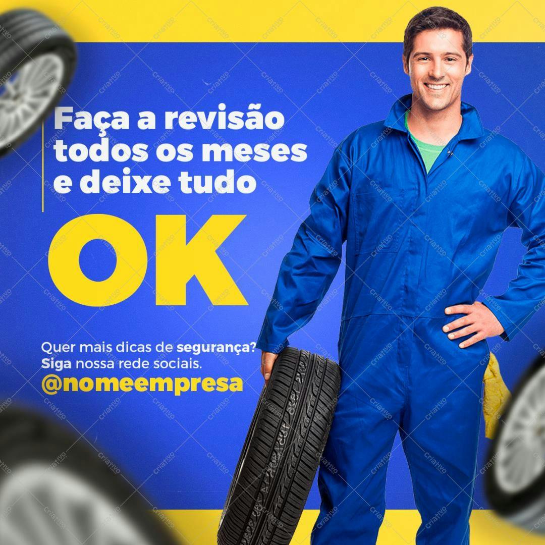 Post para Redes Sociais Mecânica PSD Editável