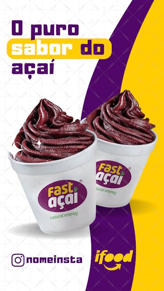 Story o puro sabor do açaí