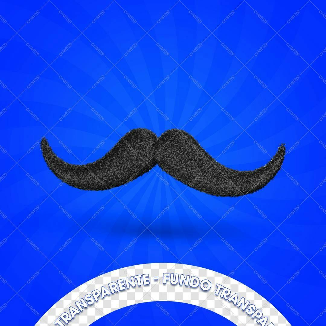 PNG Bigode Preto com fundo transparente