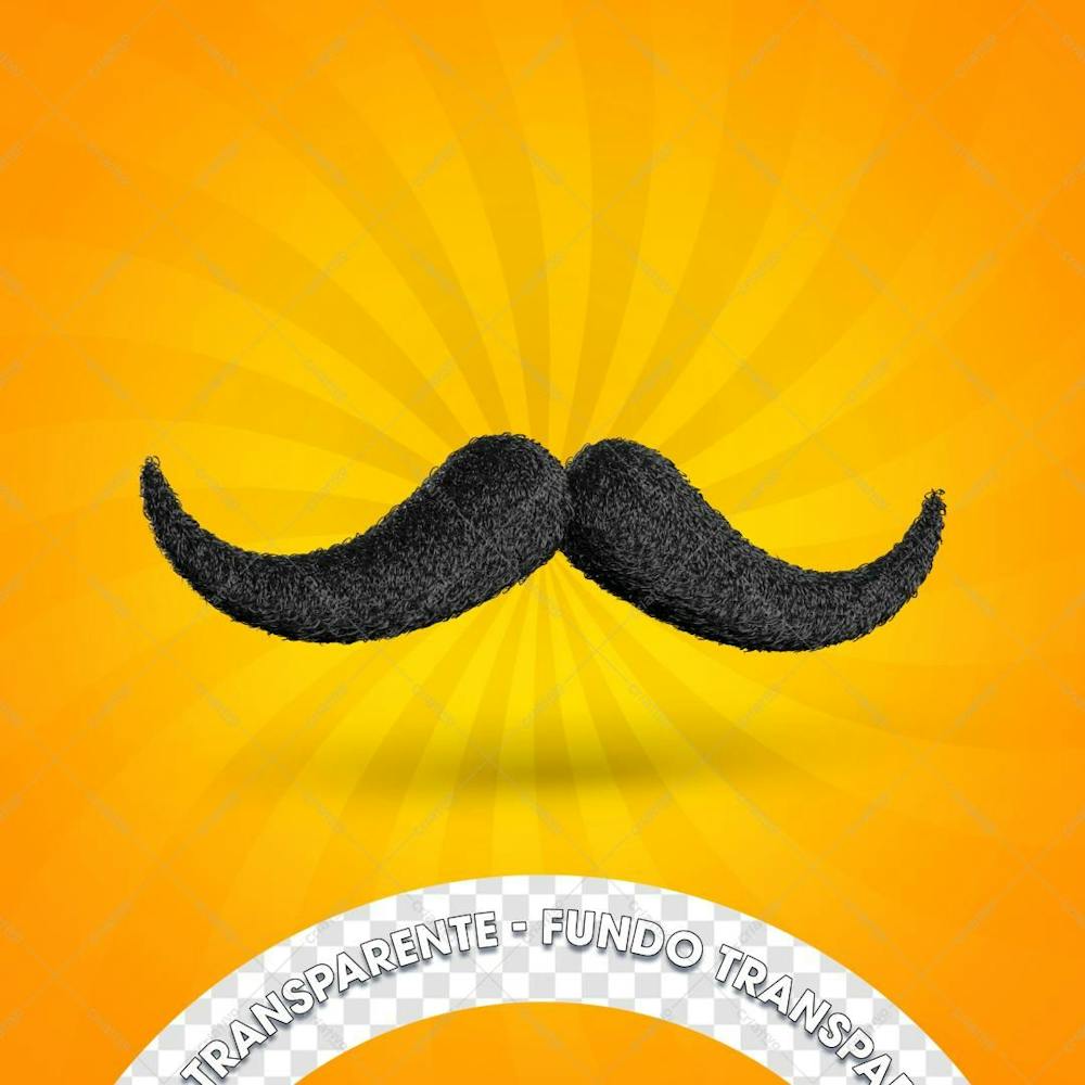 Conceito Para Dia Dos Pais Em 3D - Bigode