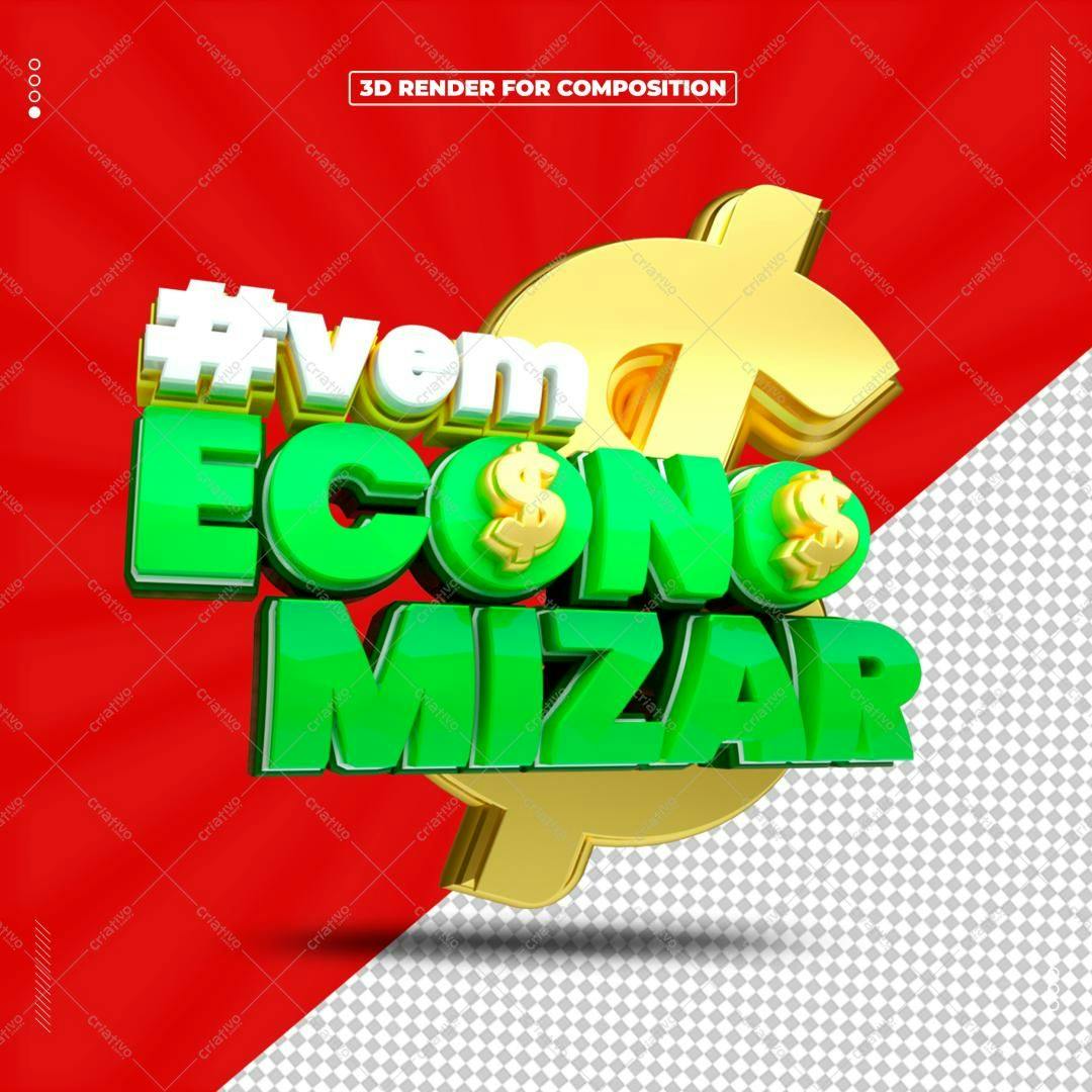 Selo 3D promocional verde e dourado