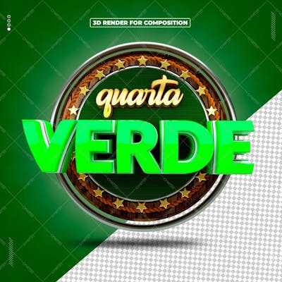 Selo 3D Quarta Verde