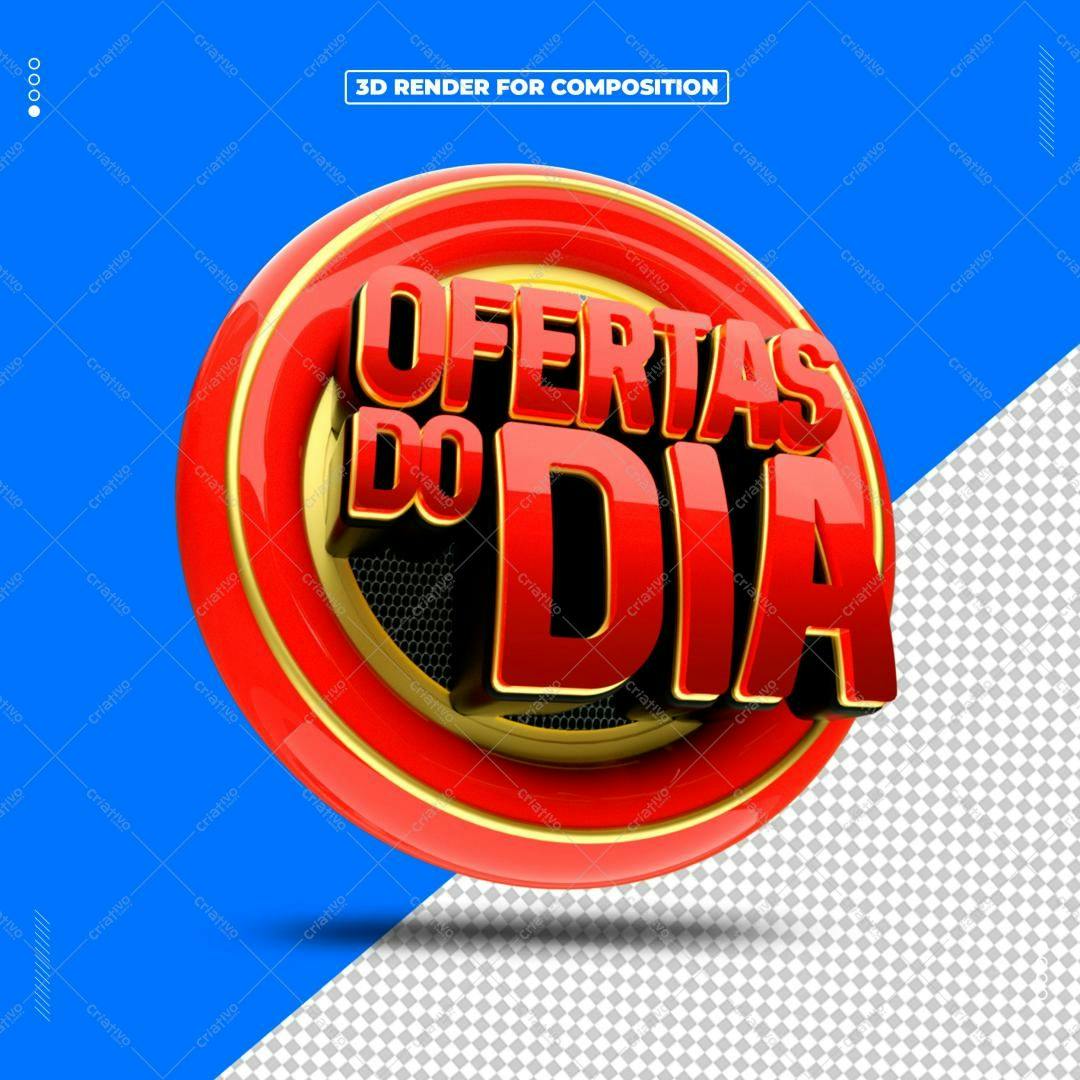 Selo 3D promocional vermelho e dourado