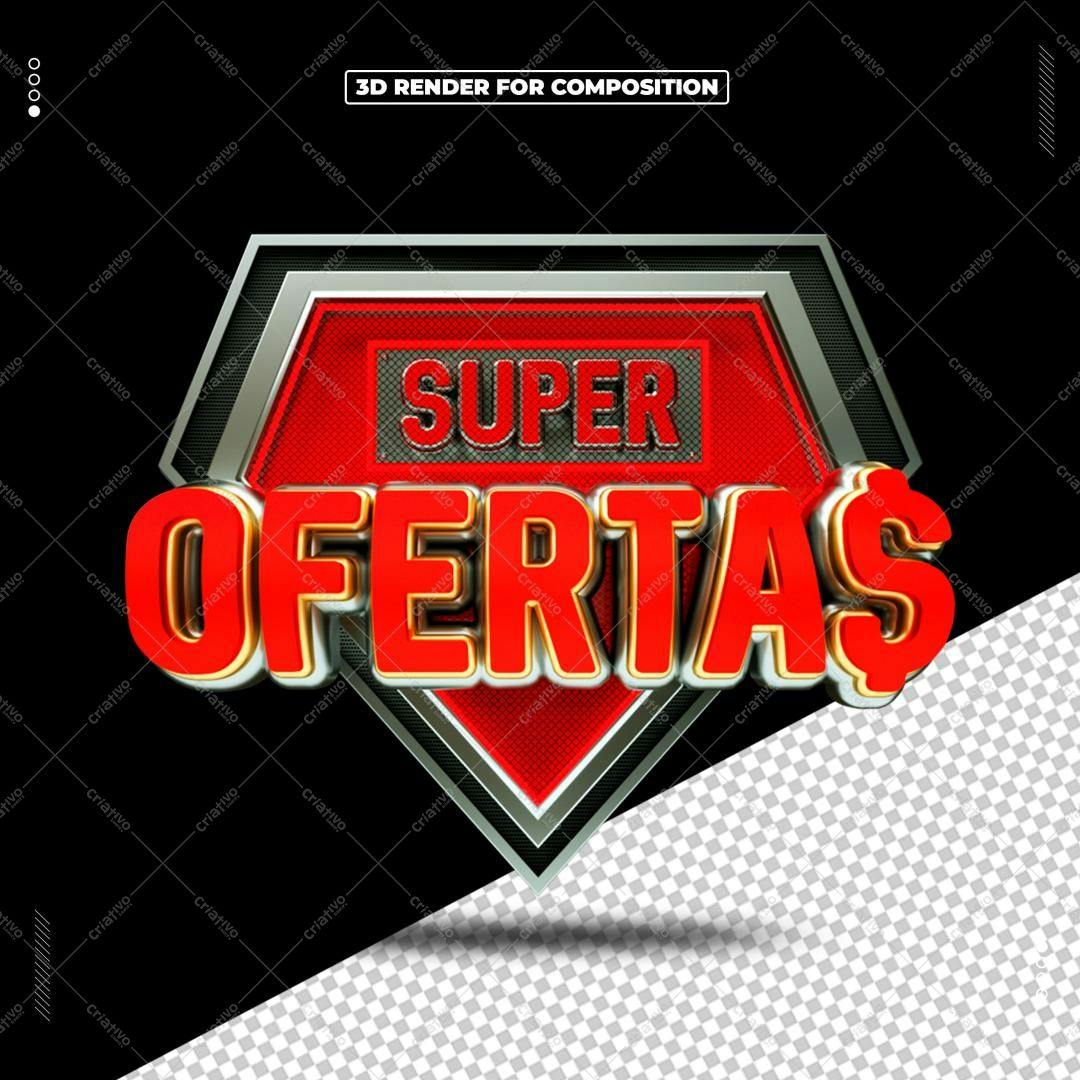 Selo 3D promocional vermelho e dourado