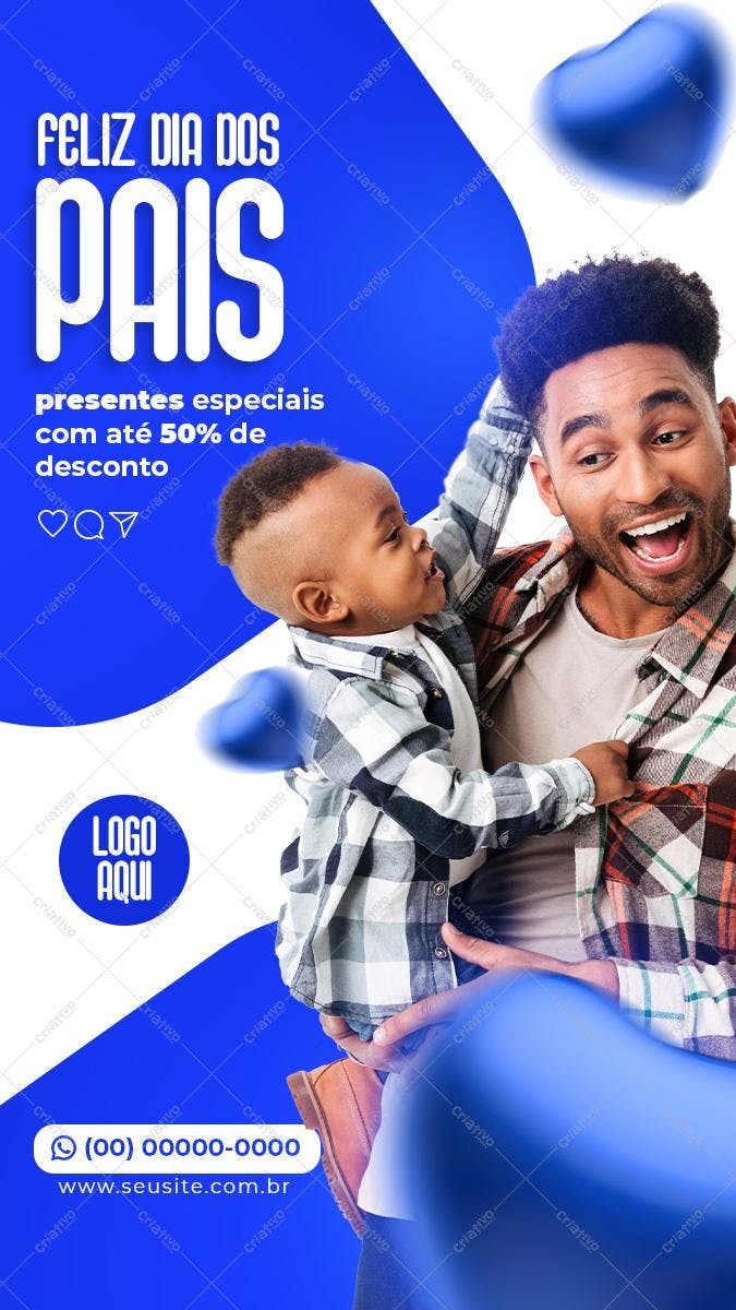 Flyer para o Dia dos Pais PSD Editável