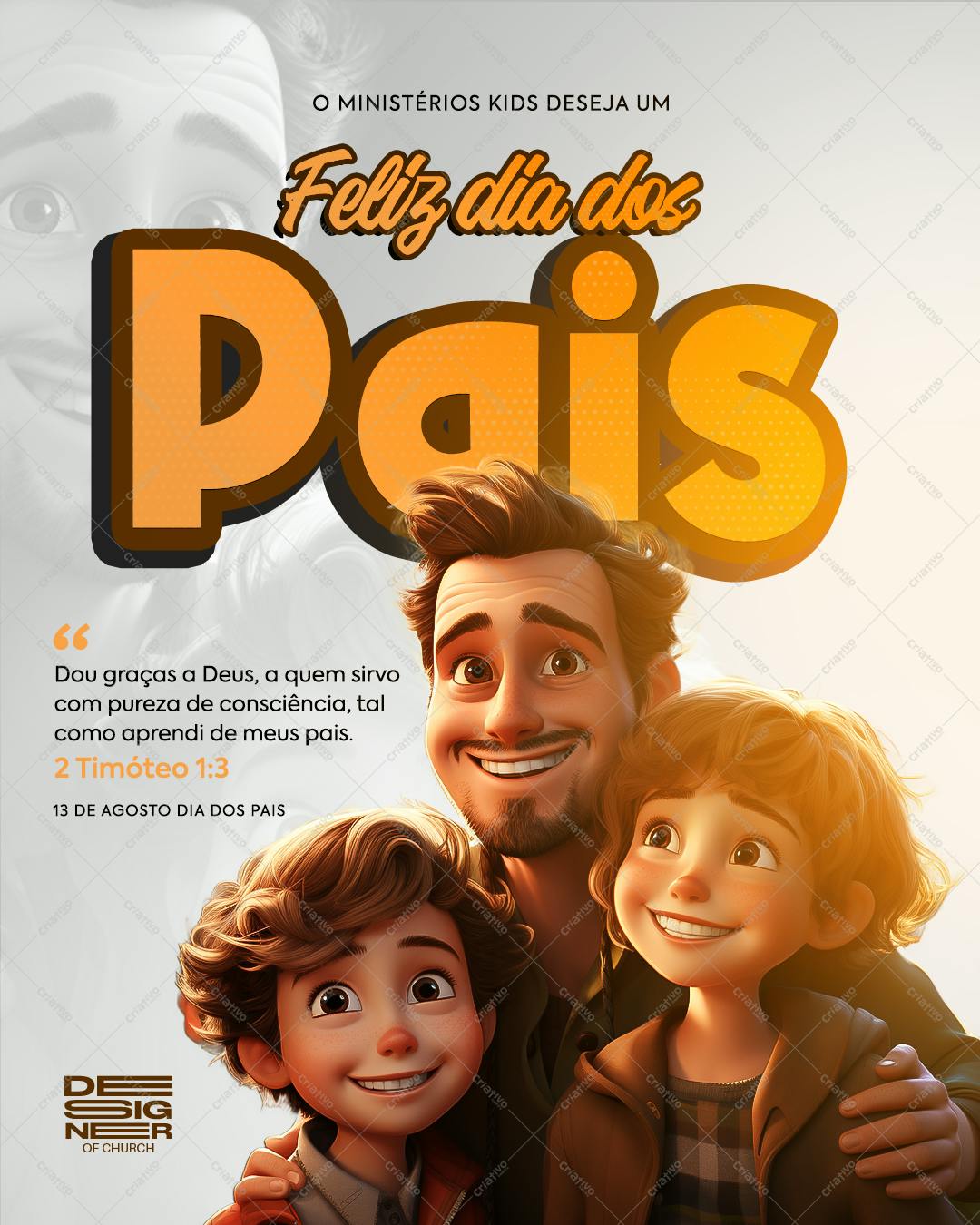 Banner Dia dos Pais Ilustrado PSD Editável