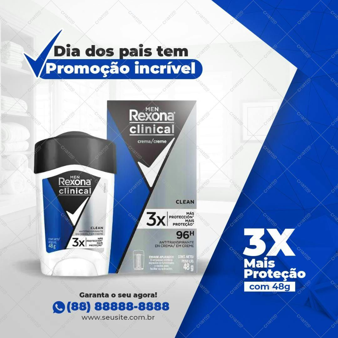 Banner Dia dos Pais Rexona Clinical PSD Editável