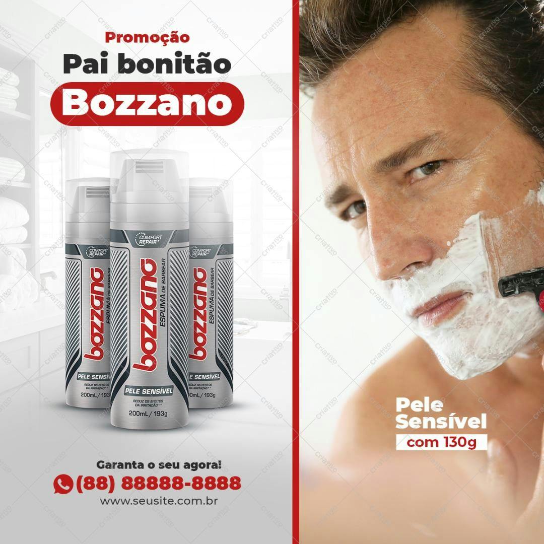 Modelo de Anúncio para Dia dos Pais Bozzano PSD Editável