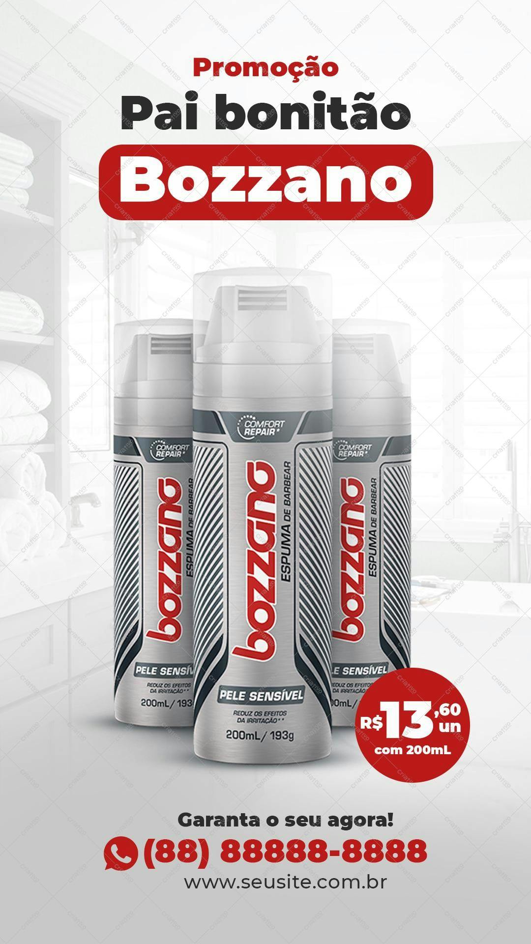 Banner de Promoção Dia dos Pais Bozzano PSD Editável