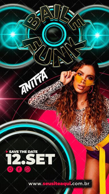 Flyer baile funk anitta