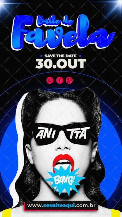 Flyer Baile De Favela Anitta
