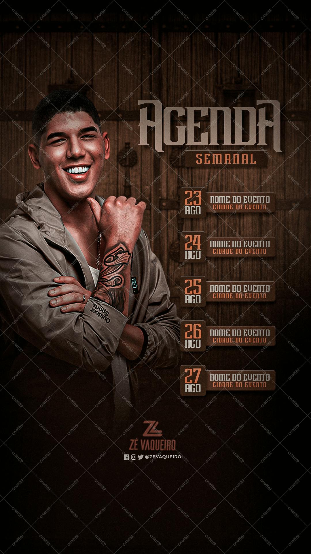 Flyer para Show Ze Vaqueiro PSD Editável