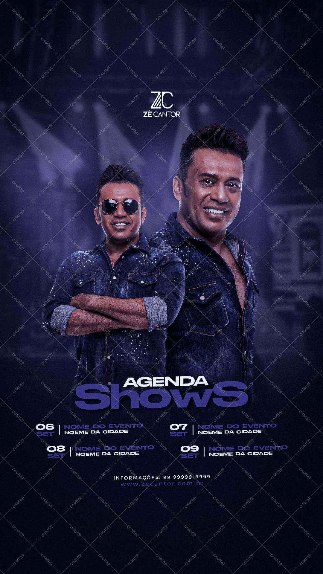 Flyer para Show Musical PSD Editável