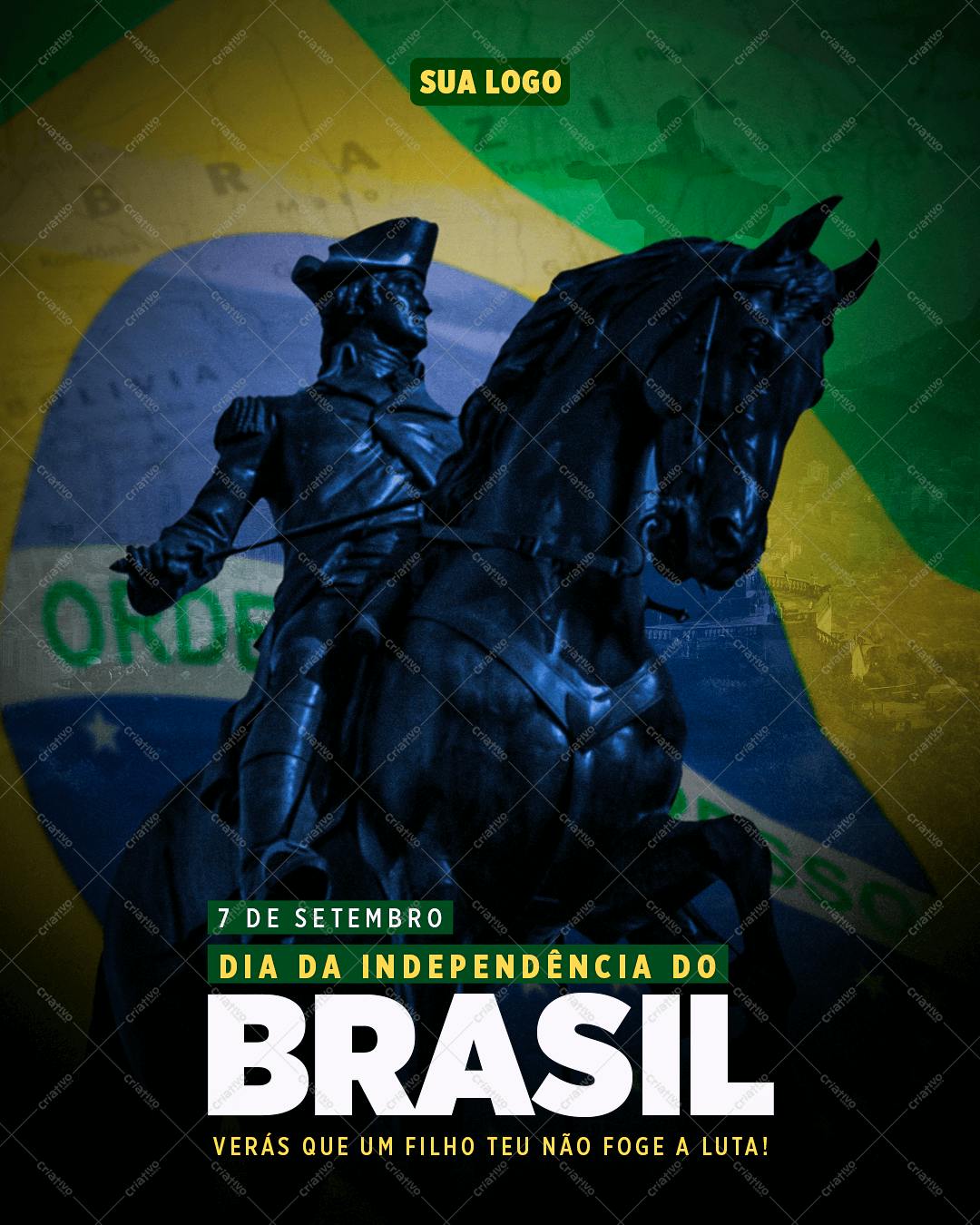 Flyer Dia da Independência do Brasil PSD Editável