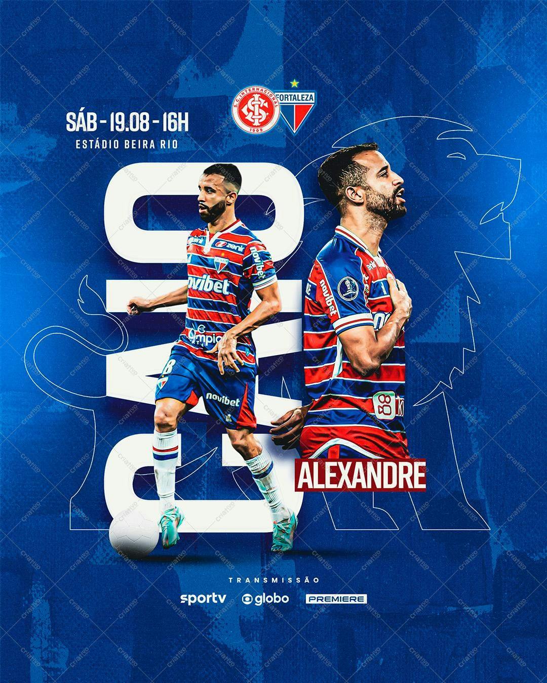 Post para Redes Sociais Jogo de Futebol PSD Editável