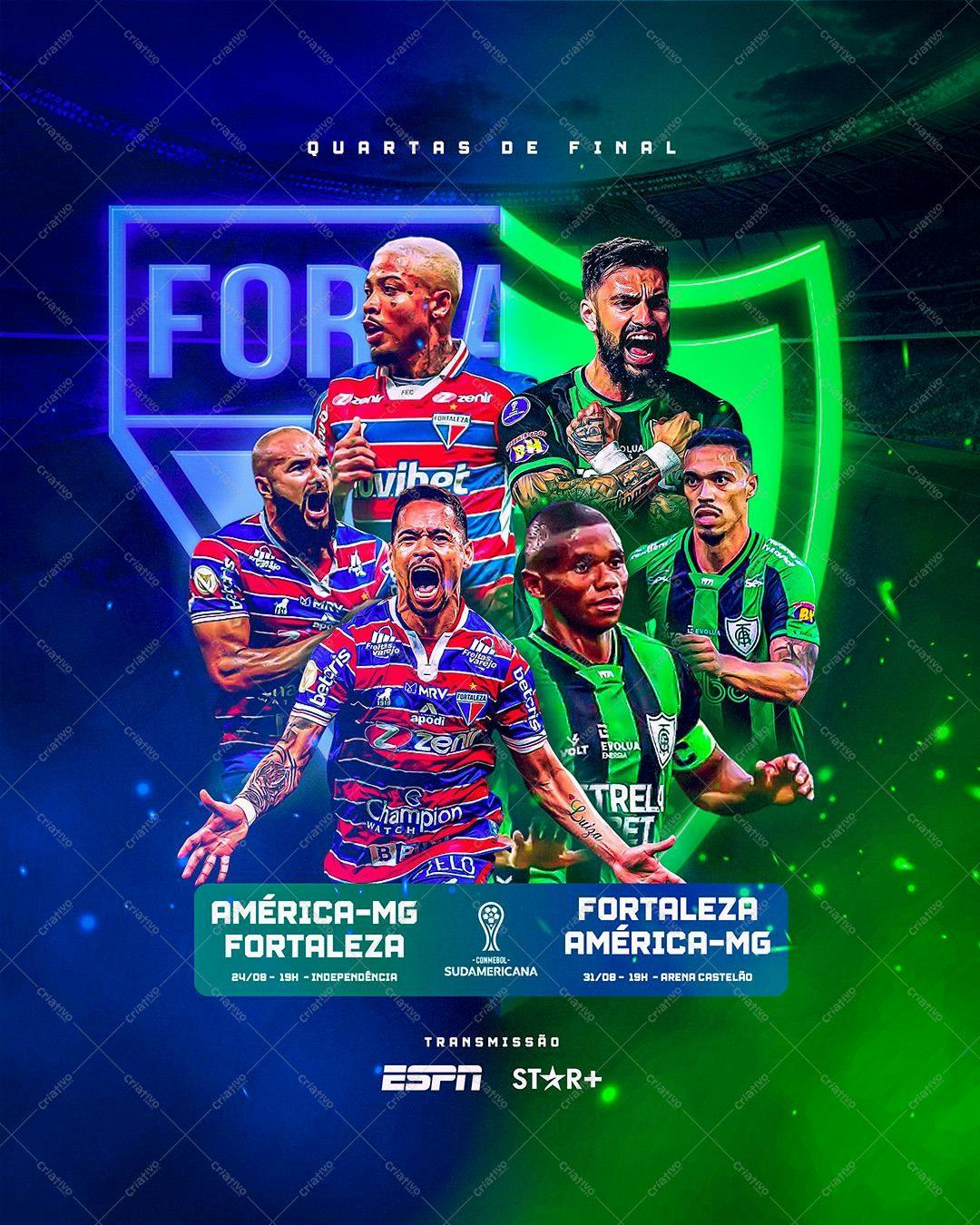 Poster para Jogo América-MG x Fortaleza PSD Editável