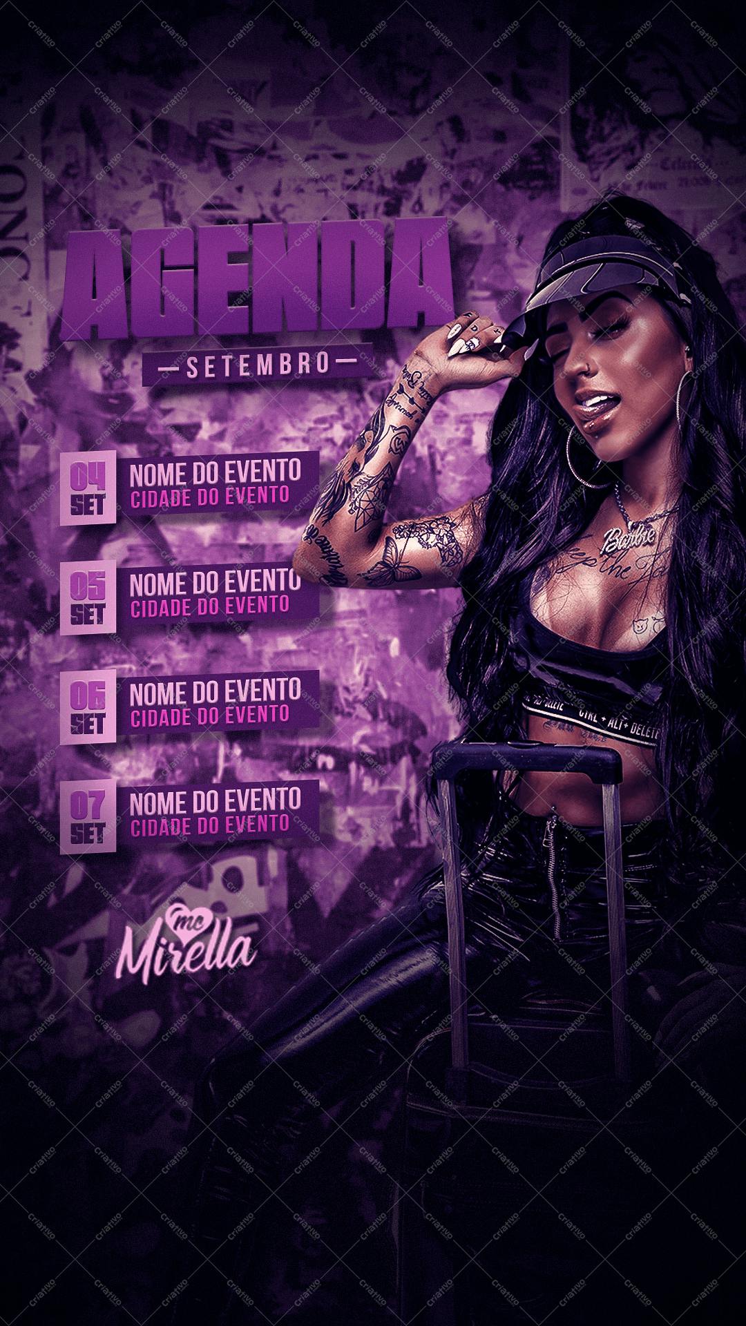 Flyer para Festa com MC Mirella PSD Editável