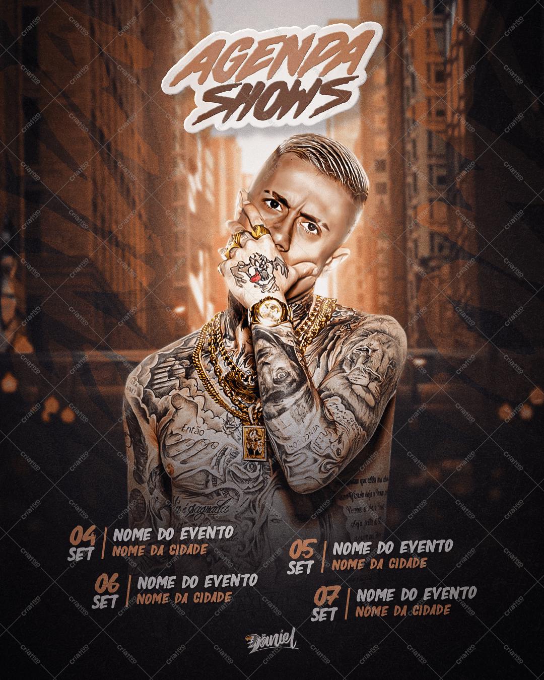 Flyer para Shows Musicais PSD Editável