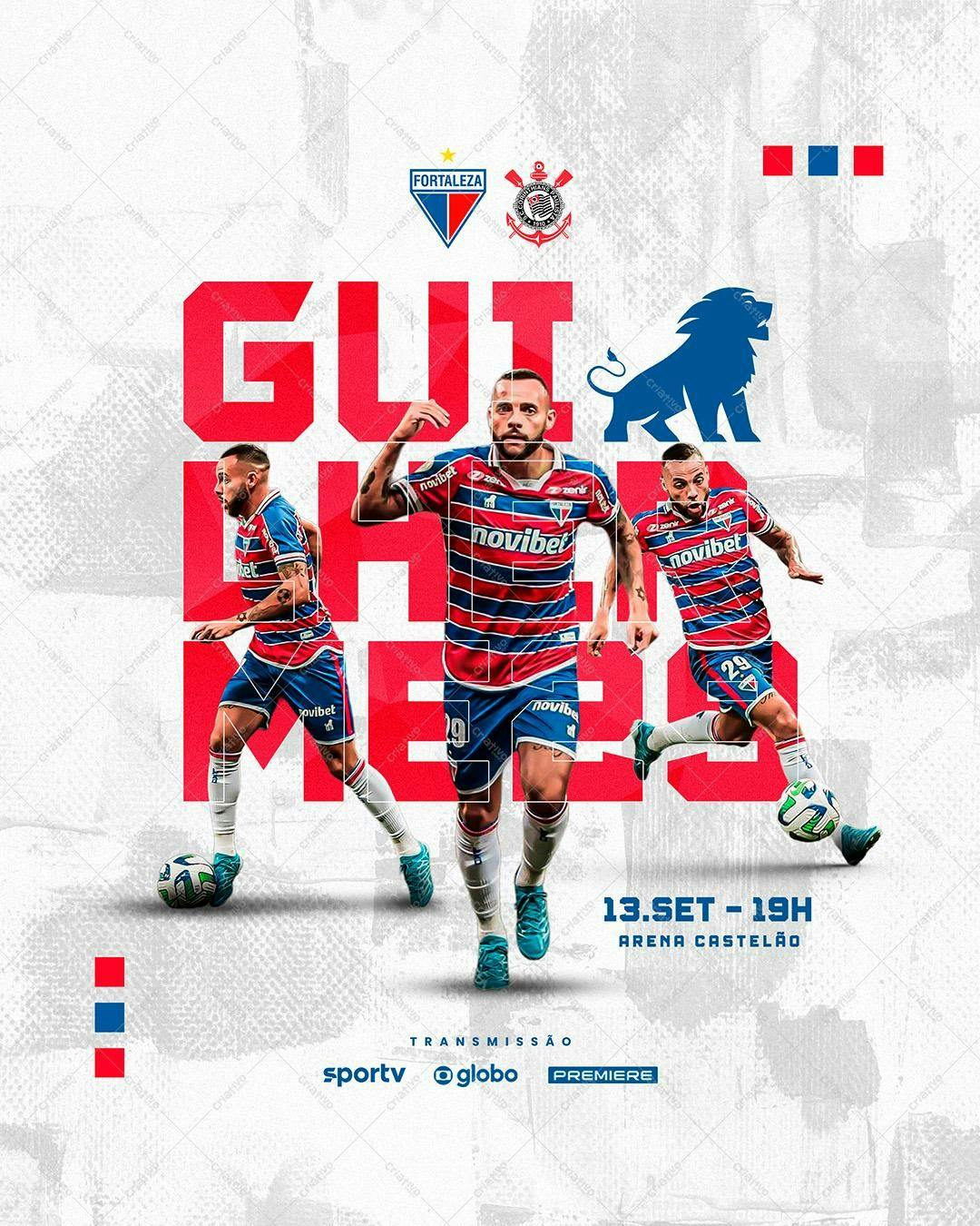 Poster para Jogo de Futebol Fortaleza x Botafogo PSD Editável