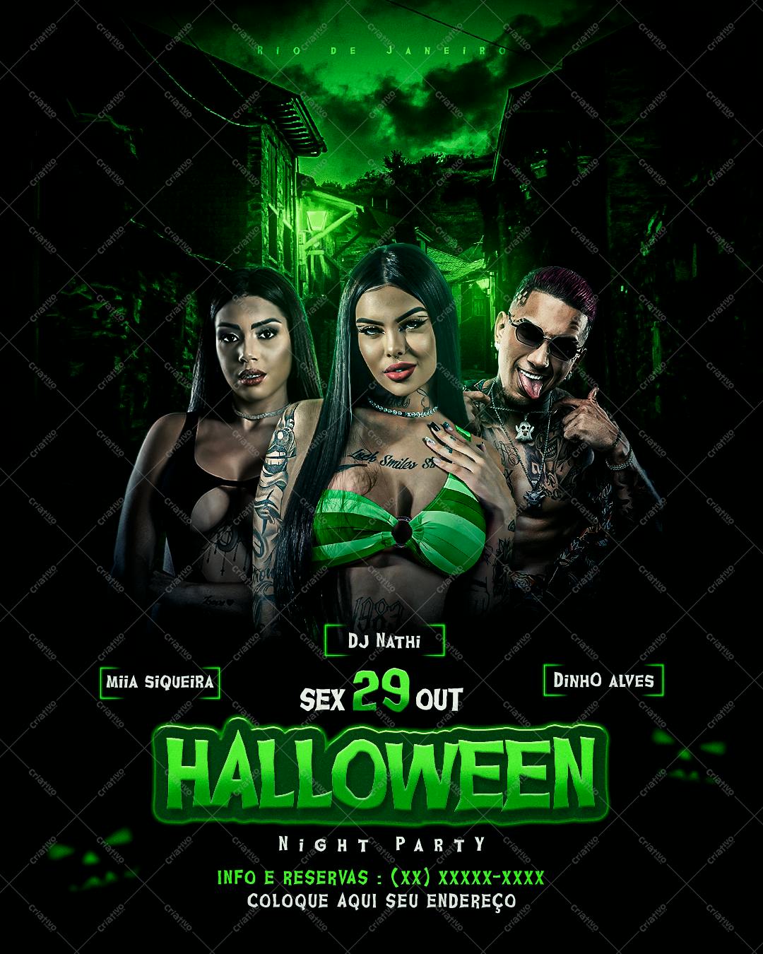 Flyer para Festa de Halloween PSD Editável