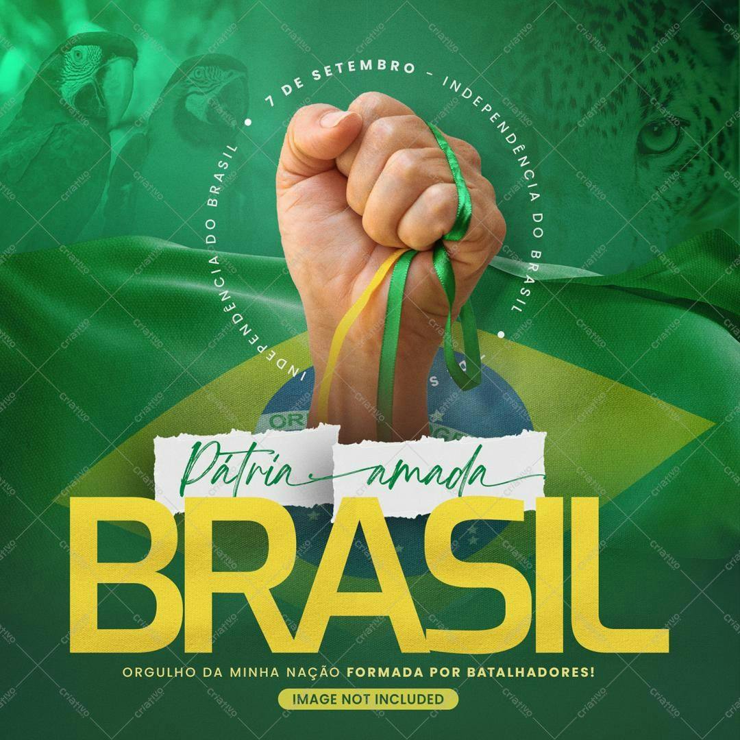 Post para Redes Sociais 7 de Setembro PSD Editável