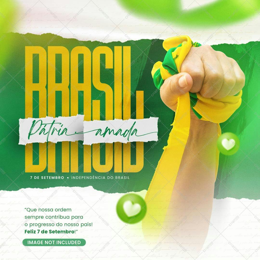 Post para Redes Sociais 7 de Setembro PSD Editável