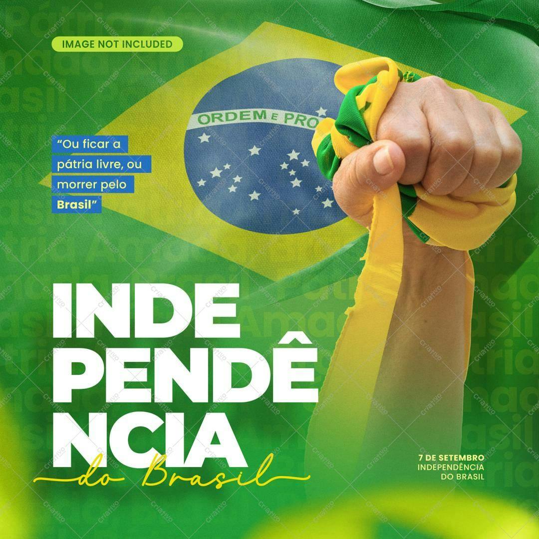Banner para o Dia da Independência do Brasil PSD Editável